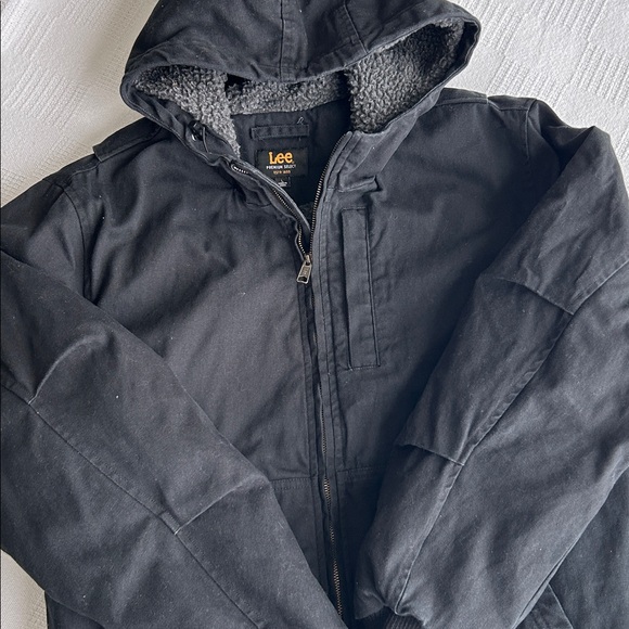 Lee Premium Select Women’s Black Hooded work Jacket size Large - Picture 3 of 8